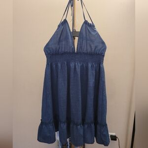 Blue Halter Dress